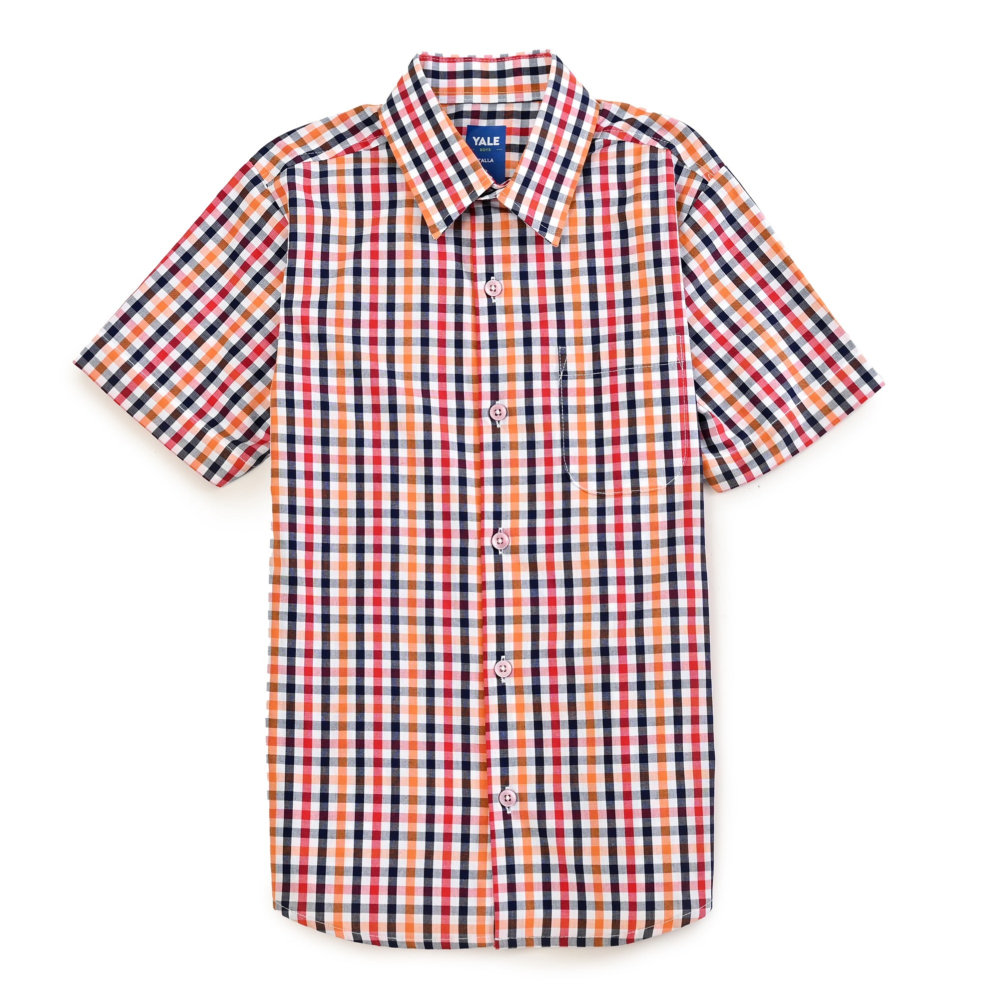 Camisa Yale Boys Manga Corta Regular Fit 4656 Rojo