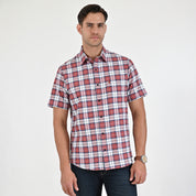 Camisa Yale Para Caballero Manga Corta Regular Fit 5467 Rojo