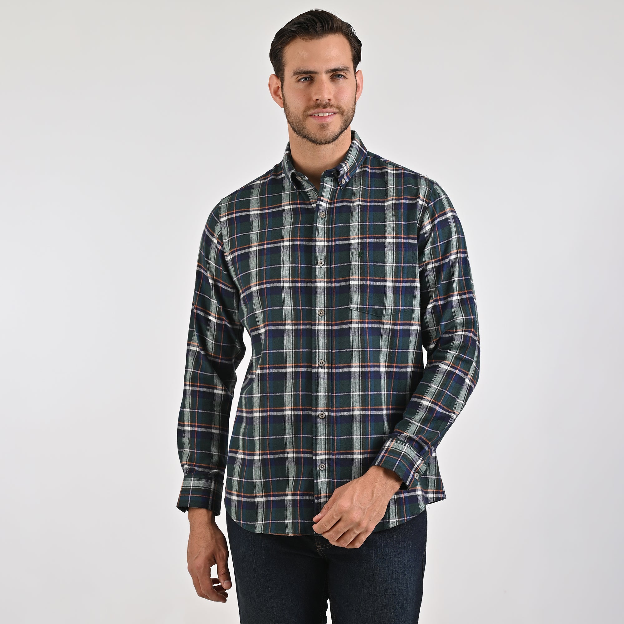 Camisa Yale Para Caballero Manga Larga Regular Fit 5373 Vino