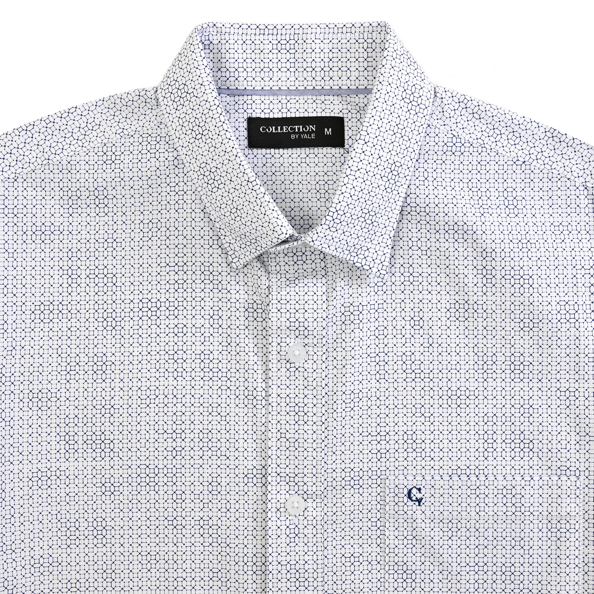 Camisa Yale Para Caballero Manga Larga Regular Fit 4596 Blanco