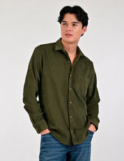 Camisa Caballero Supply Company Manga Larga Slim Fit 4563 Verde Militar