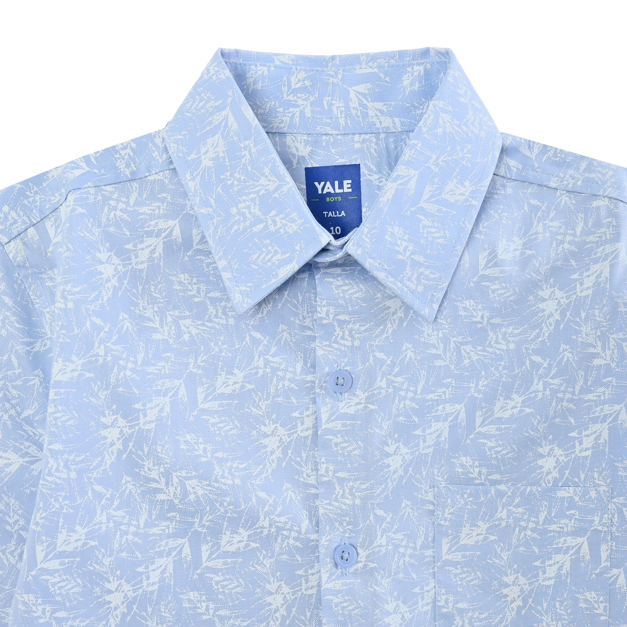 Camisa Yale Boys Manga Corta Regular Fit 4659 Azul