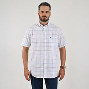 Camisa Yale Para Caballero Manga Corta Regular Fit 4652 Blanco