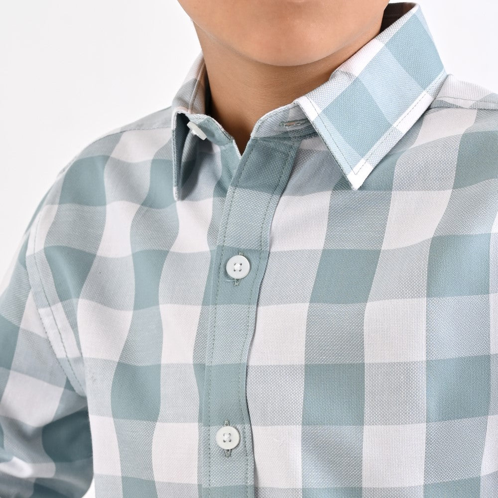 Camisa Yale Boys Manga Larga Regular Fit 4671 Verde