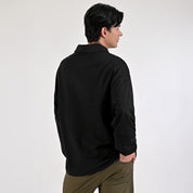 Playera Caballero Supply Company Cuello Polo Manga Larga Regular Fit 7085 Negro