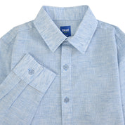 Camisa Yale Boys Manga Larga Regular Fit 4657 Azul