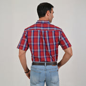 Camisa Yale Para Caballero Manga Corta Regular Fit 4654 Vino