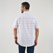 Camisa Yale Para Caballero Manga Corta Regular Fit 4652 Blanco