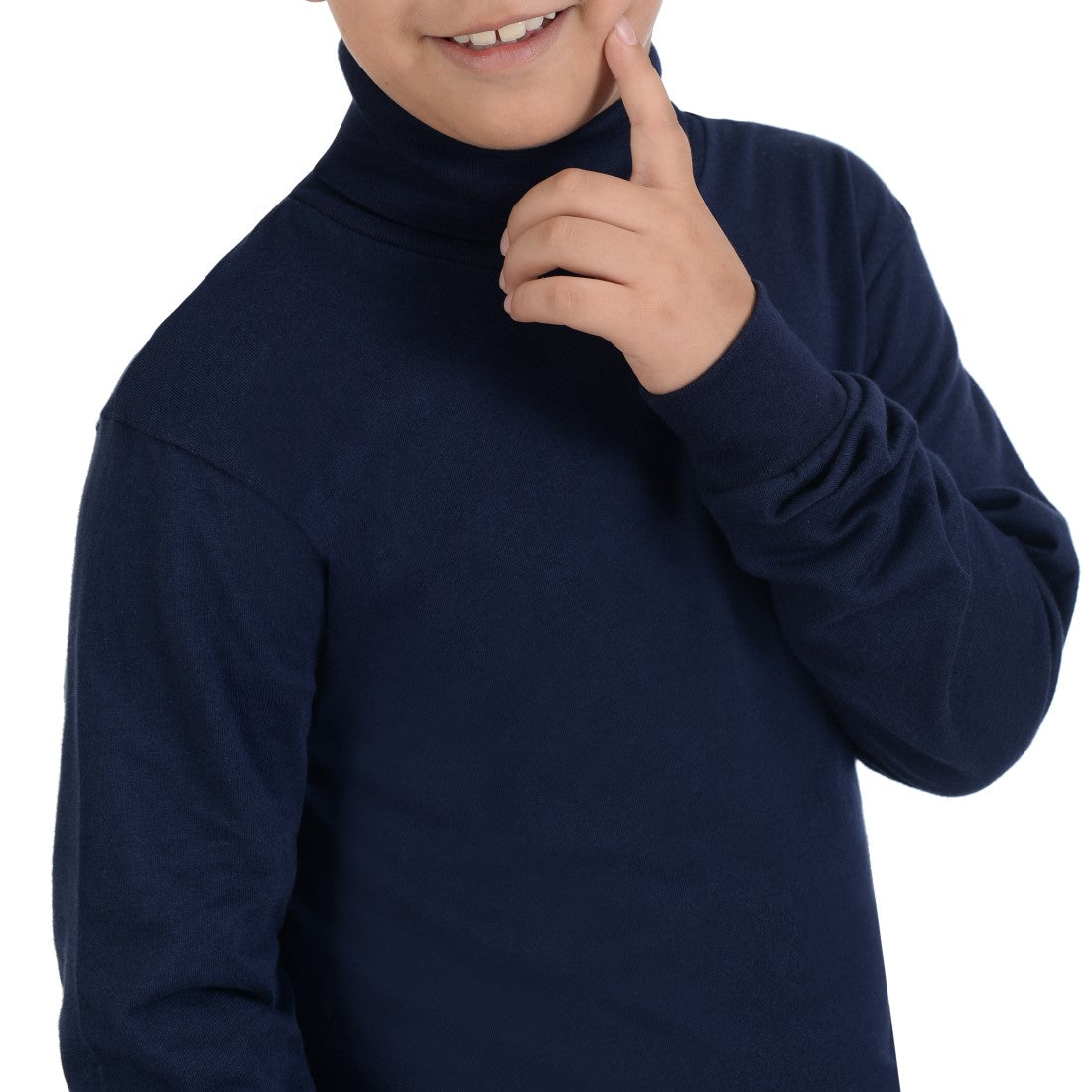 Playera Yale Boys Cuello Redondo Manga Larga Fit 6960 Marino