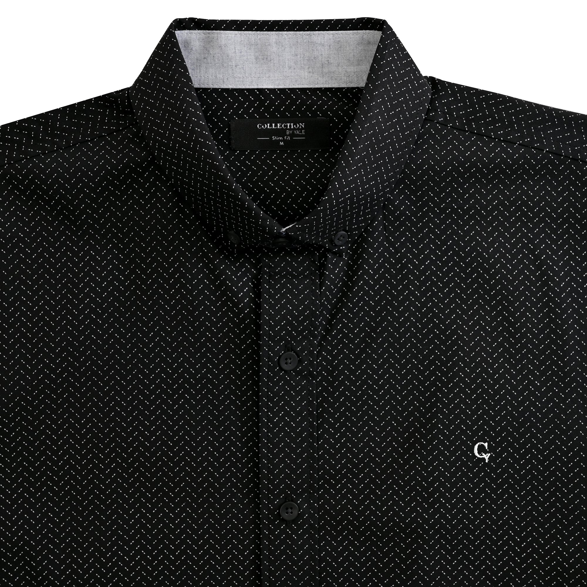 Camisa Yale Collection Para Caballero Manga Larga Slim Fit 4604 Negro