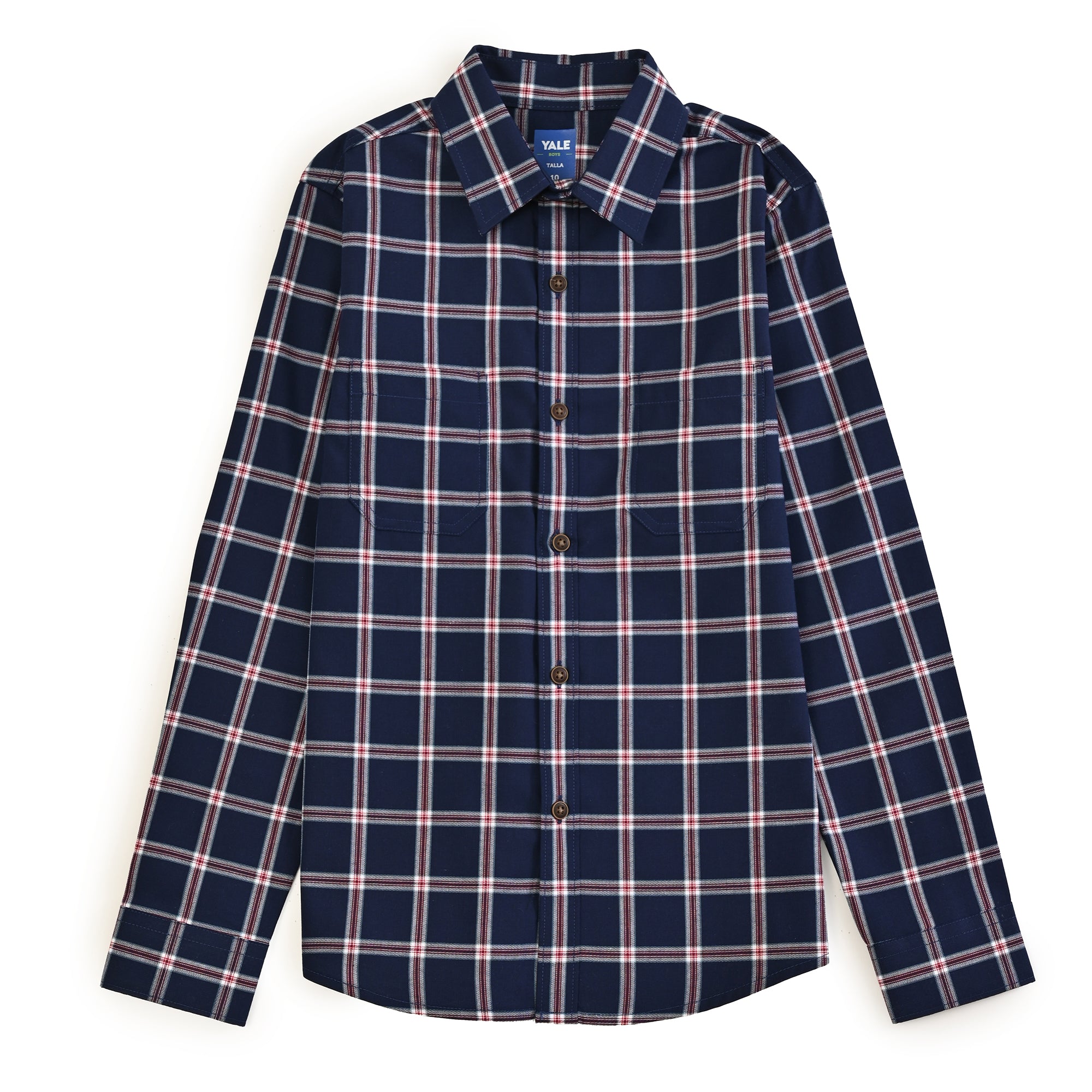 Camisa Yale Boys Manga Larga Regular Fit 4673 Marino