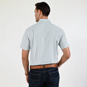 Camisa Yale Para Caballero Cenefa Manga Corta Classic Fit 4714 Verde Agua