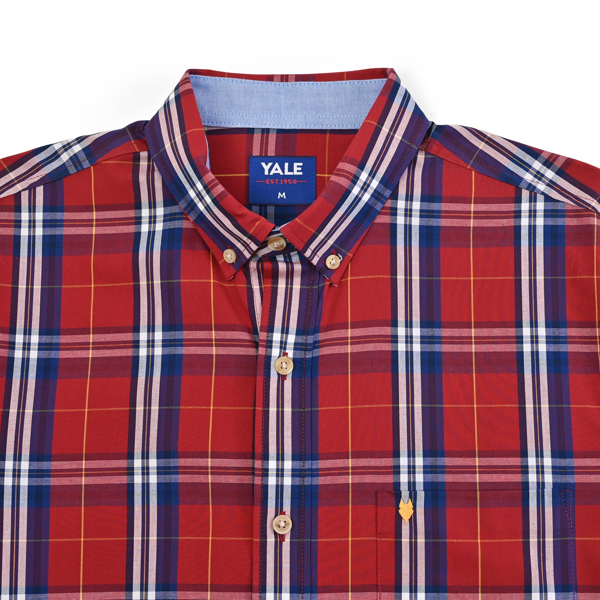 Camisa Yale Para Caballero Manga Corta Regular Fit 4654 Vino