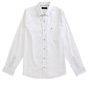 Camisa Yale Collection Para Caballero Manga Larga Slim Fit 4603 Blanco