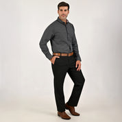 Camisa Yale Para Caballero Manga Larga Regular Fit 4598 Negro