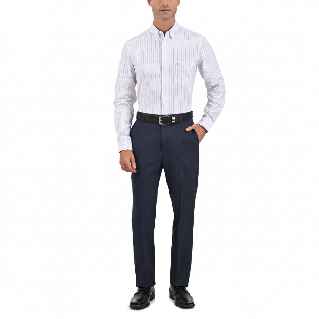 Pantalón de Vestir Sansabelt Slim Fit Sin Pinzas Cintura Ajustable 3050