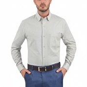 Camisa Sansabelt Regular Fit Manga Larga Botón Oculto 4341