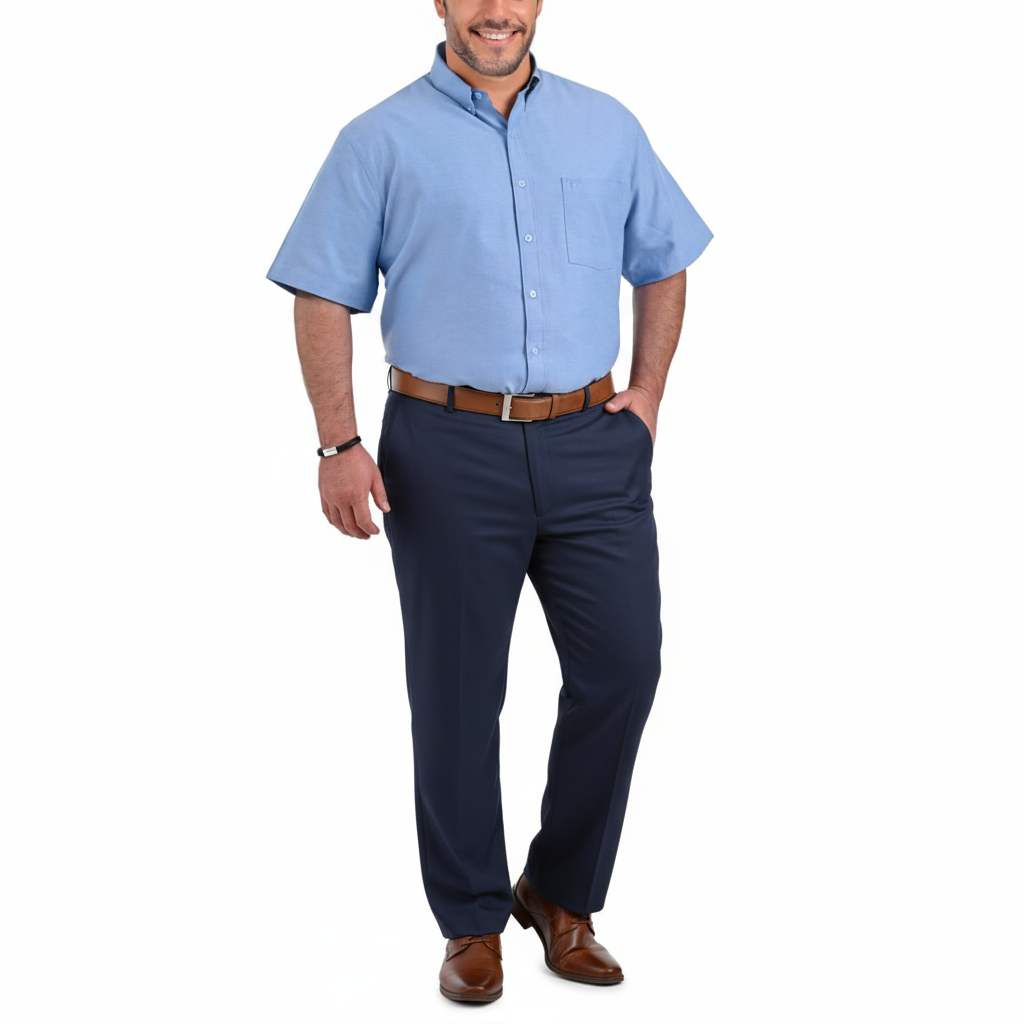 Pantalón  Vestir Yale Regular Fit Tallas Extra  Sin Pinzas 1768