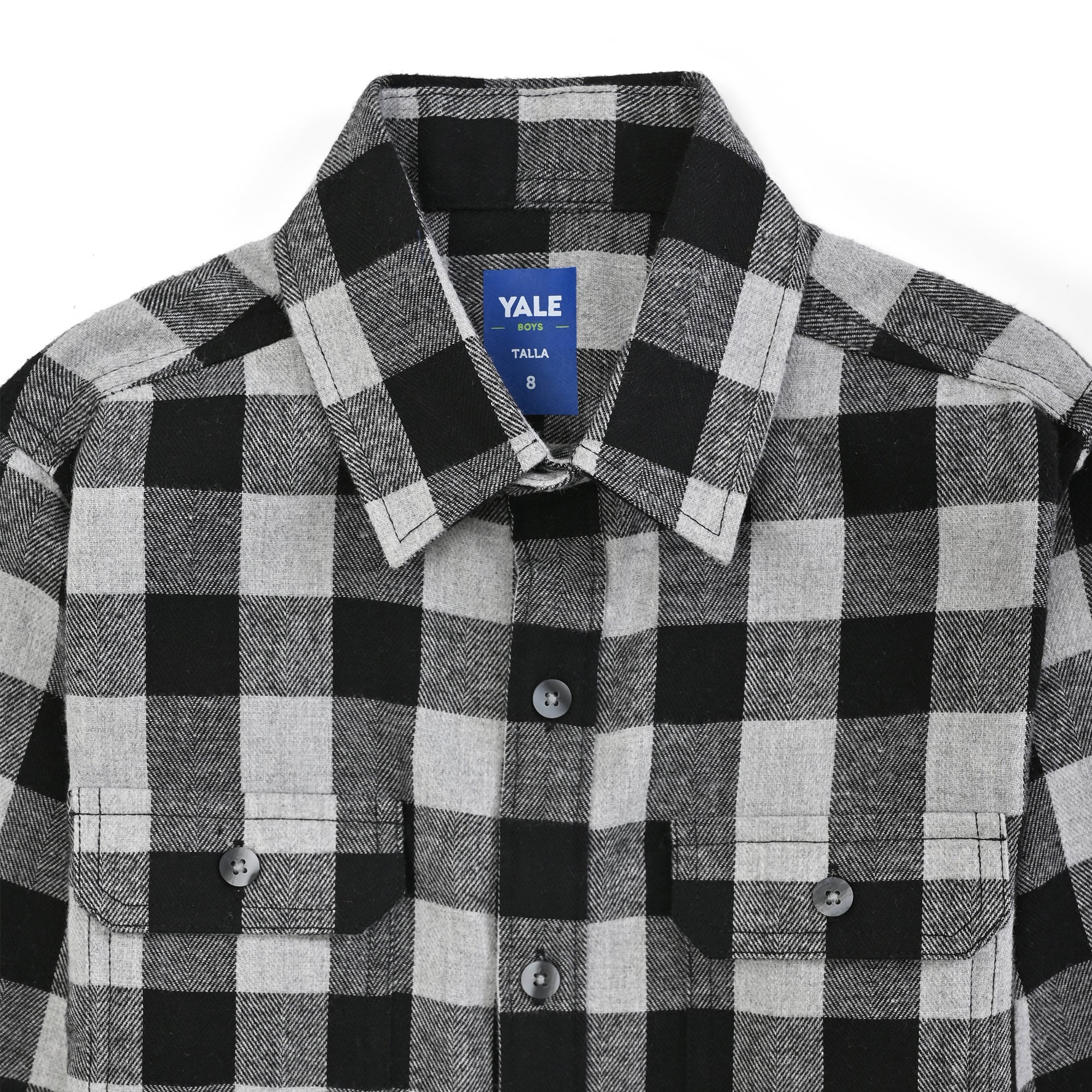 Camisa Yale Boys Manga Larga Regular Fit 4680 Gris