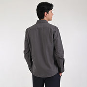 Camisa Caballero Supply Company Manga Larga Slim Fit 4562 Gris Oxford