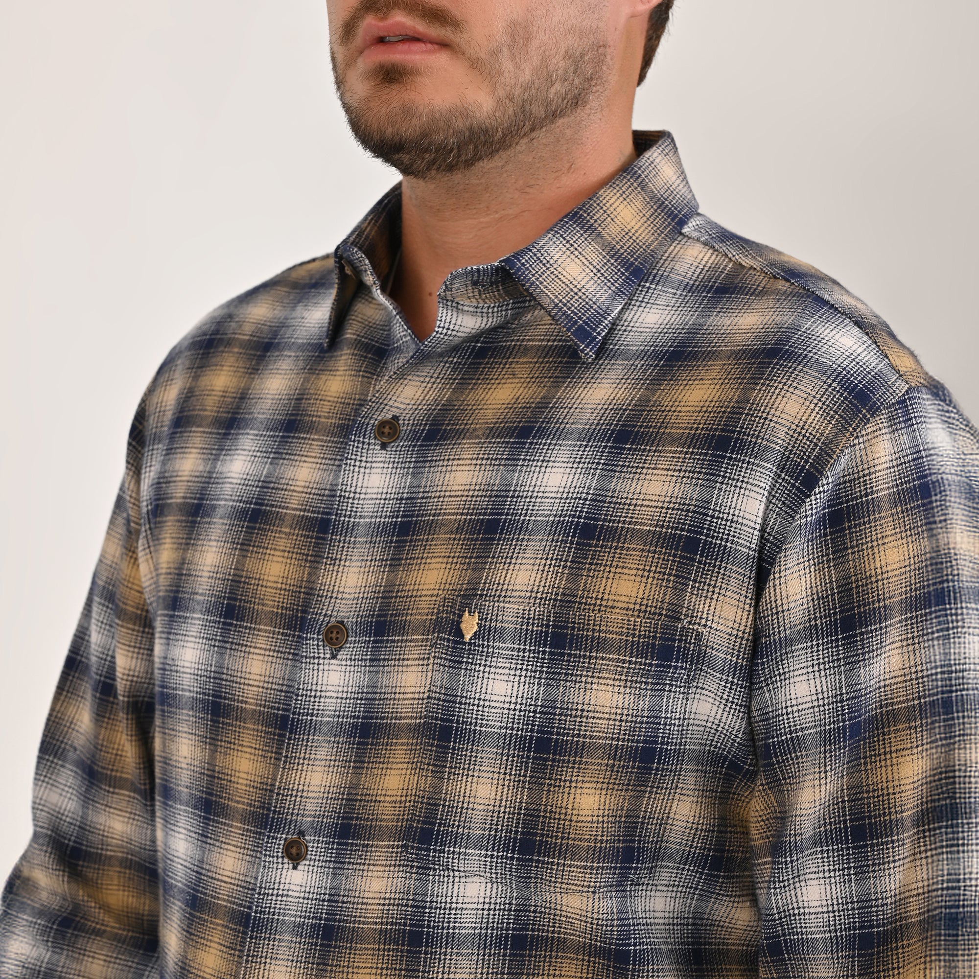 Camisa Yale Para Caballero Manga Larga Regular Fit 4640 Kaki Especial