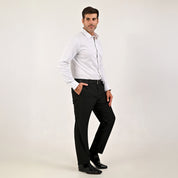 Camisa Yale Collection Para Caballero Manga Larga Slim Fit 4603 Blanco