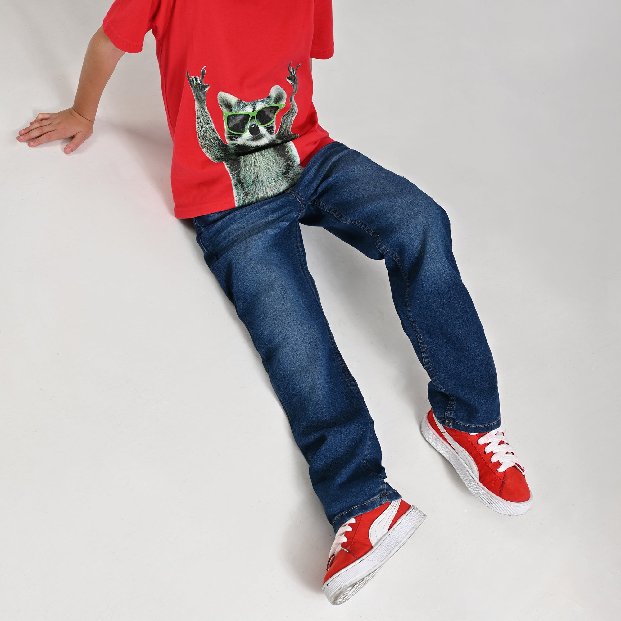 Pantalón de Mezclilla Yale Boys Slim Fit 3136 Azul petróleo