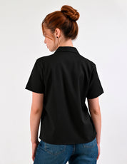 Blusa Para Dama Supply Company Manga Corta Tipo Camisera Fit 4551 Negro