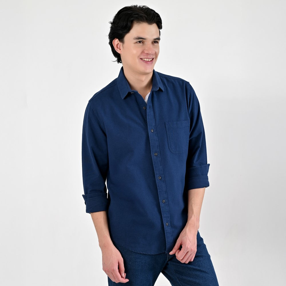 Camisa Caballero Supply Company Manga Larga Slim Fit 4562 Azul Pizarra