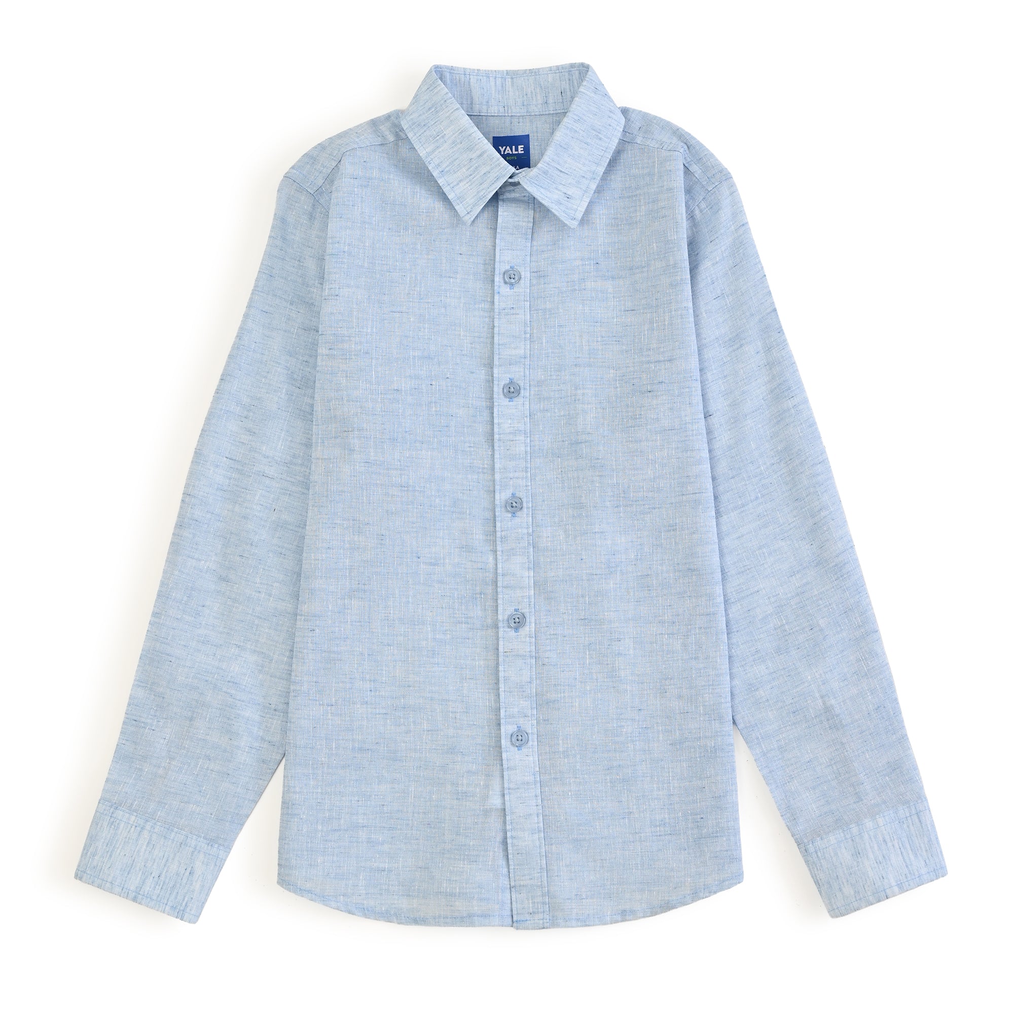 Camisa Yale Boys Manga Larga Regular Fit 4657 Azul