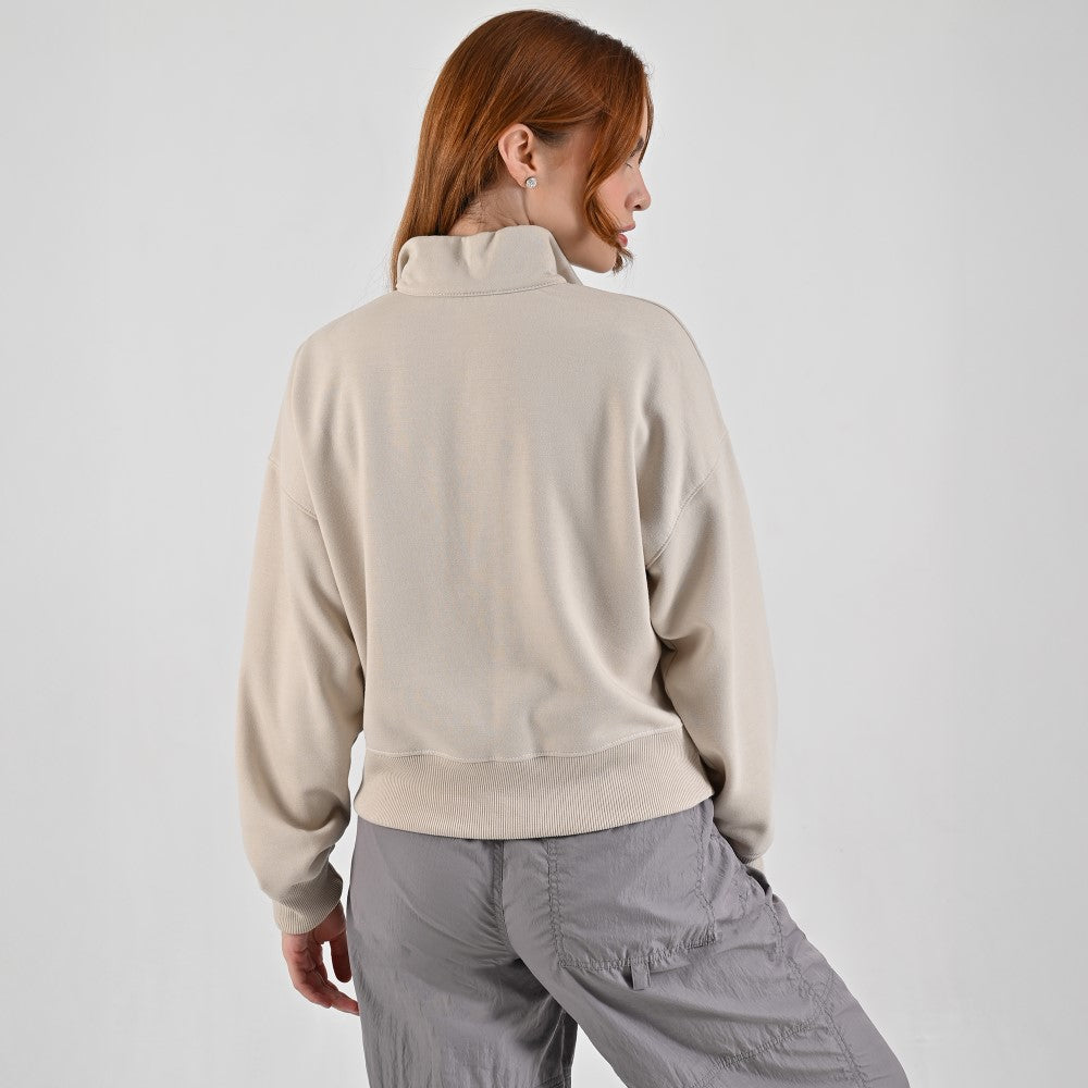 Sudadera Para Dama Supply Company Cuello Alto Con Cierre Fit 6910 Arena