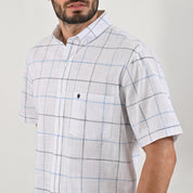 Camisa Yale Para Caballero Manga Corta Regular Fit 4652 Blanco