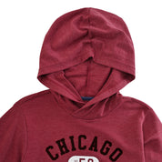 Sudadera Yale Boys Con Capucha Fit 7084 Guinda