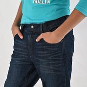 Pantalón de Mezclilla Yale Boys Slim Fit 3641 Azul Zafiro