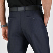 Pantalón de Vestir Yale para Caballero Cintura Ajustable Classic Fit 4697 Marino