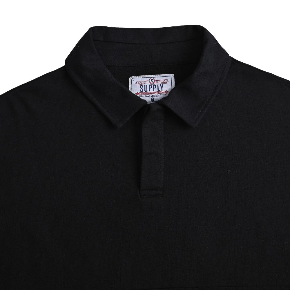 Playera Caballero Supply Company Cuello Polo Manga Larga Regular Fit 7085 Negro