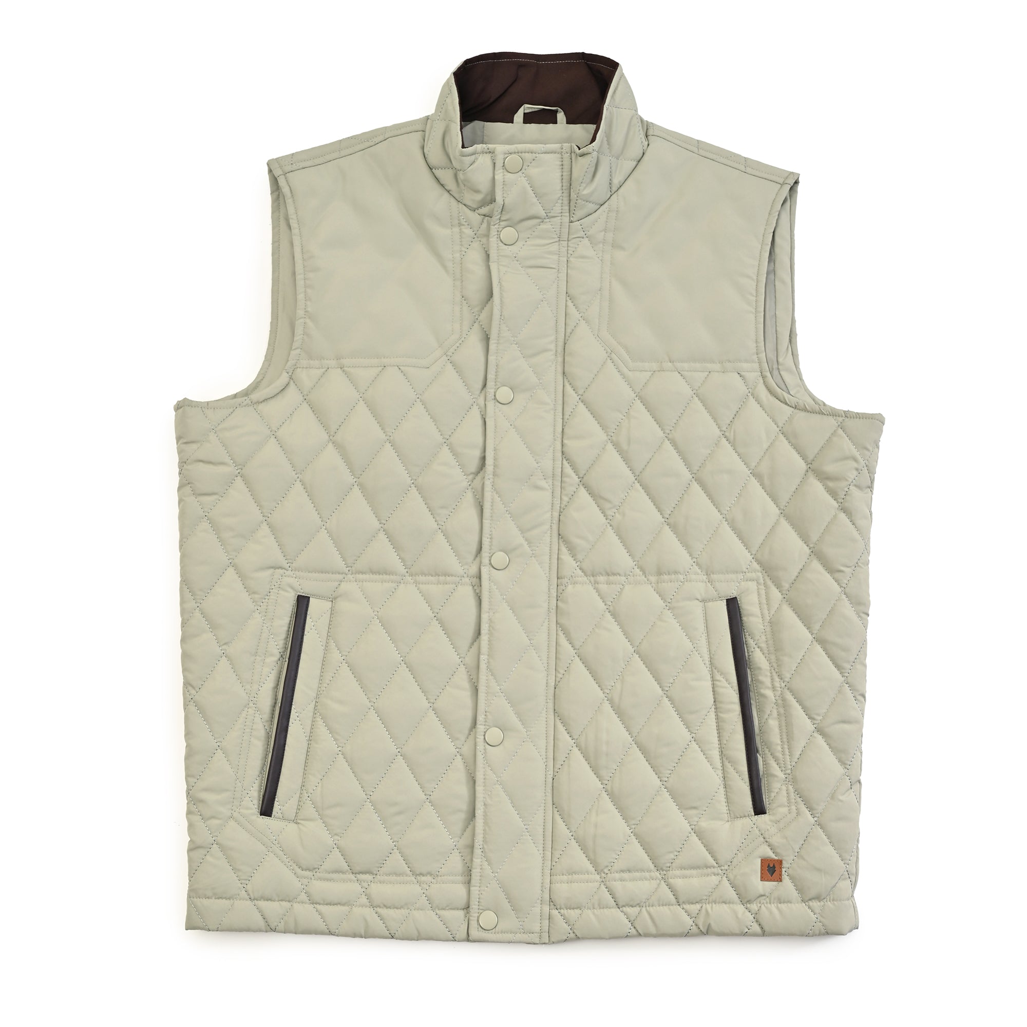 Chaleco Yale Para Caballero Capitonado Sin Capucha Regular Fit 6902 Verde Cemento