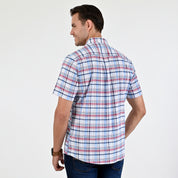 Camisa Yale Para Caballero Manga Corta Regular Fit 5097 Cereza