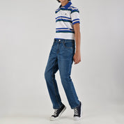 Pantalón de Mezclilla Yale Boys Slim Fit 3641 Azul Plumbago