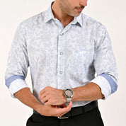 Camisa Yale Para Caballero Manga Larga Regular Fit 4601 Blanco