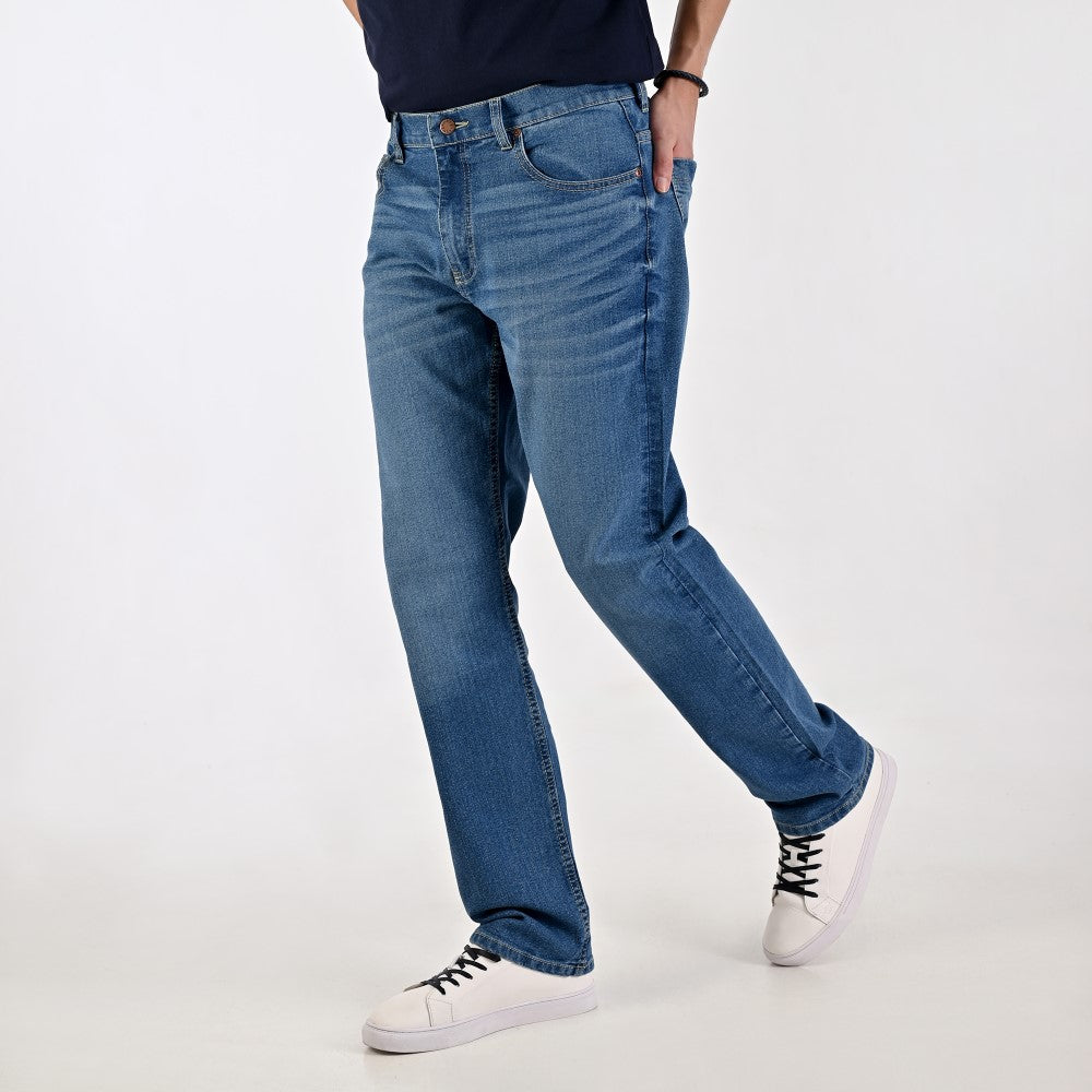 Pantalón de Caballero Mezclilla Supply Company Classic Fit 2944 Azul petróleo
