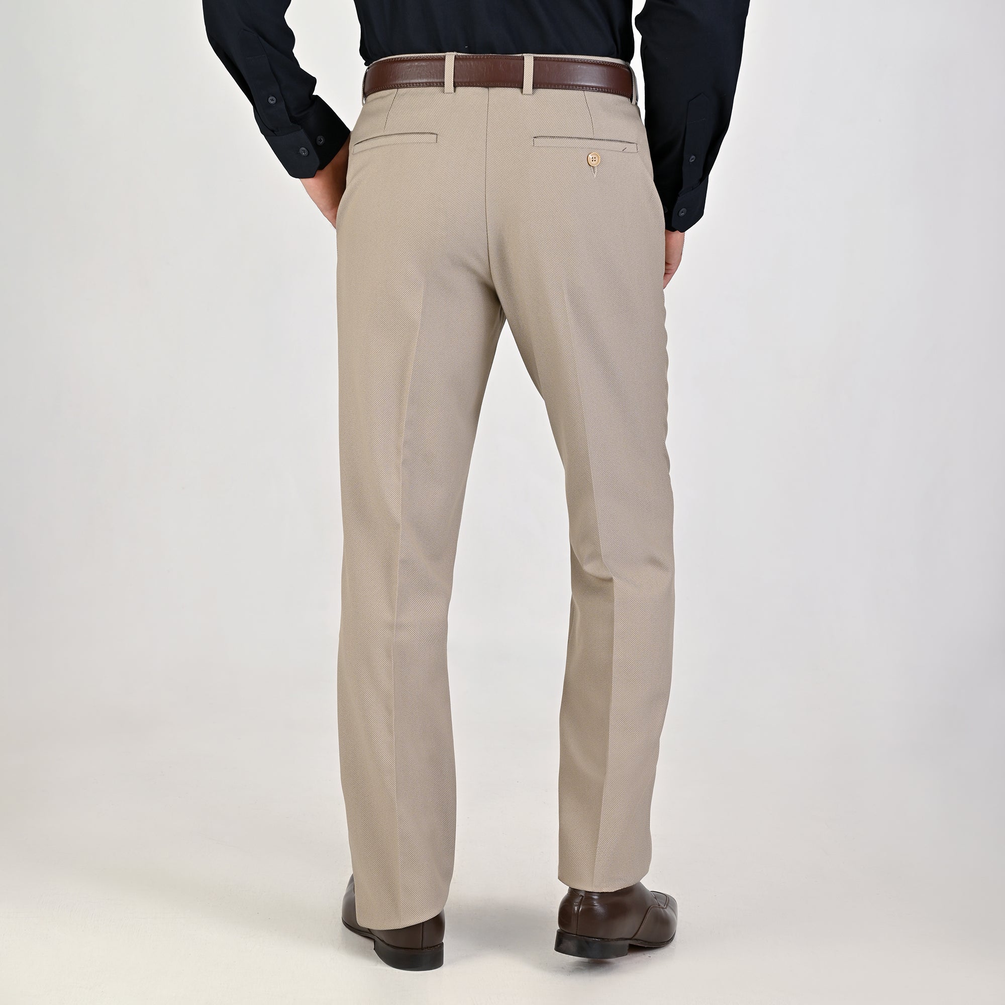Pantalón de Caballero de Vestir Yale Sin Pinzas Classic Fit 4694 Kaki