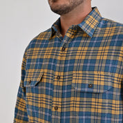 Camisa Yale Para Caballero Manga Larga Regular Fit 5463 Avellana