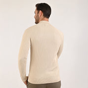 Sweater Yale Para Caballero Cuello Redondo Con Cierre Regular Fit 8100 Arena