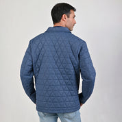 Chamarra Yale Para Caballero Capitonada Sin Capucha Regular Fit 6902 Azul Pizarra