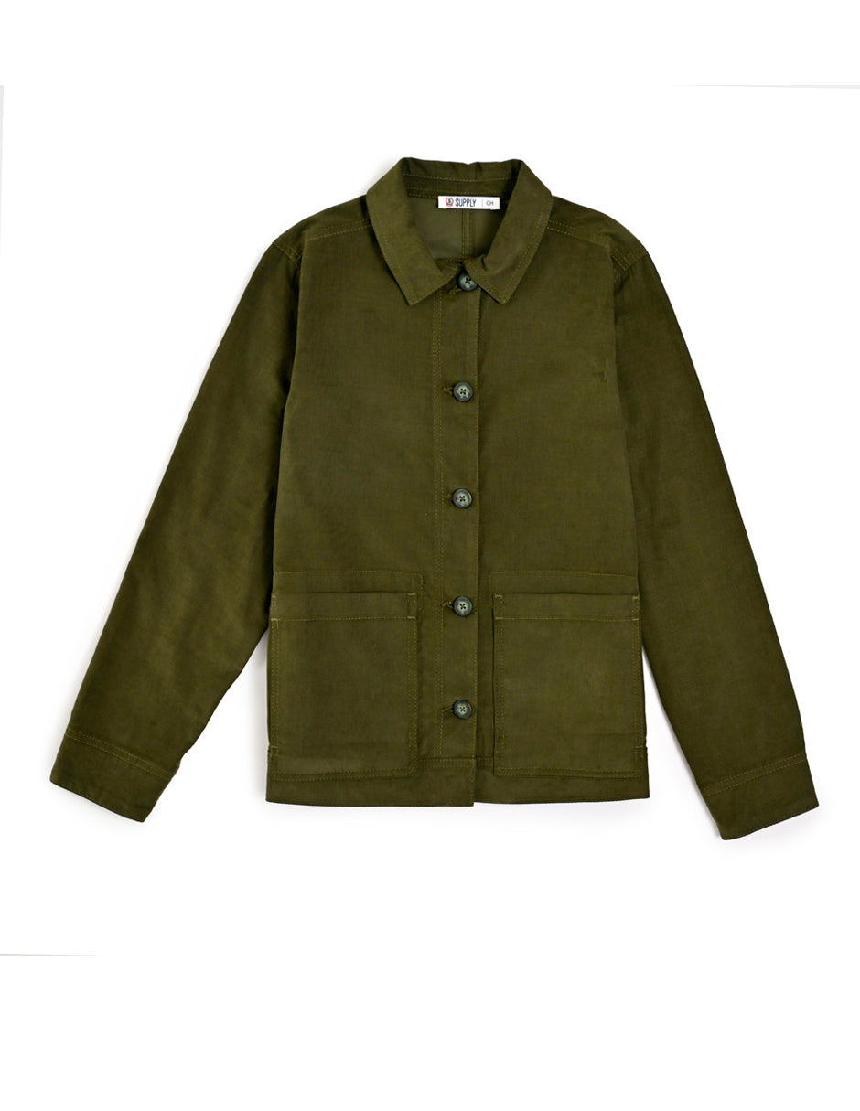 Chamarra Para Dama Supply Compani Fit A508 Verde