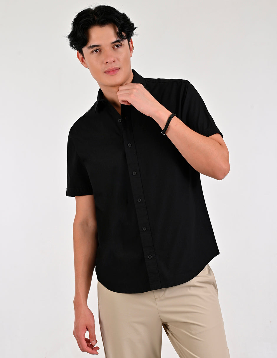 Camisa Caballero Supply Company Manga Larga Slim Fit 4550 Negro