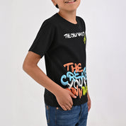 Playera Yale Boys Cuello Redondo Manga Corta Fit 6961 Negro