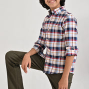 Camisa Yale Boys Manga Larga Regular Fit 4681 Beige