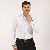 Camisa Yale Collection Para Caballero Manga Larga Slim Fit 4603 Blanco